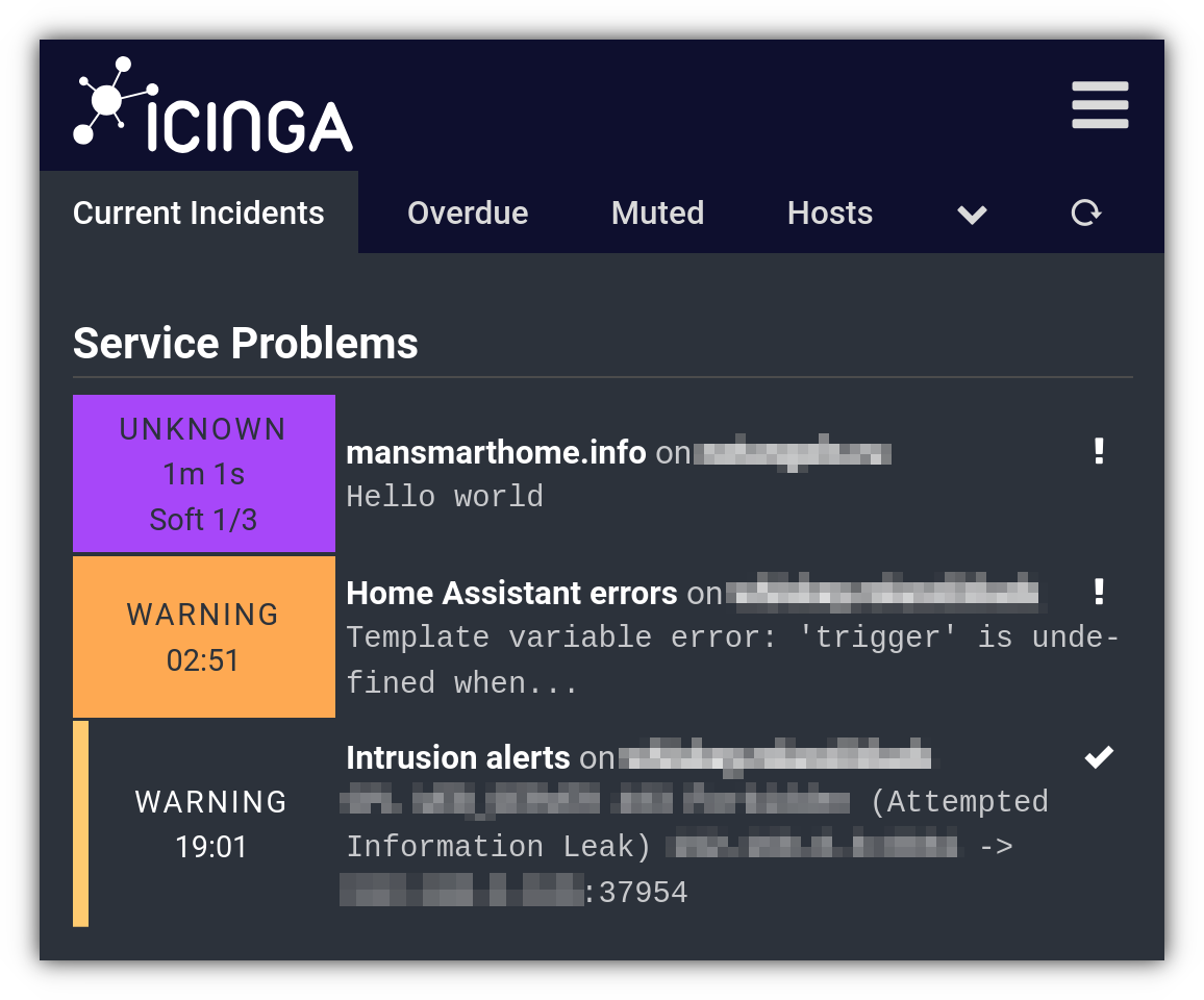 Интерфейс Icinga 2